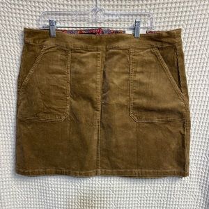 CHARTER CLUB Corduroy Cognac Skirt SIZE 18 New W Tag SO CUTE comfortable Wow